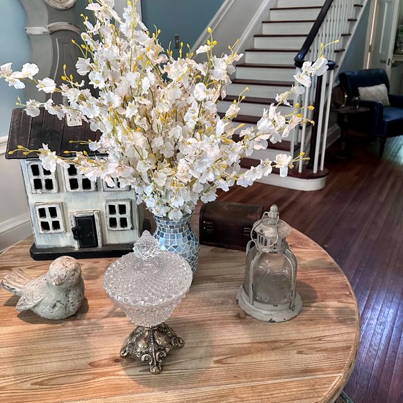 Vintage Diamond Point Glass Compote - Picture 15 of 15